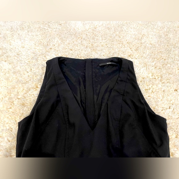 Hugo Boss Little Black Dress In Italian Stretch Wool - Picture 2 of 2